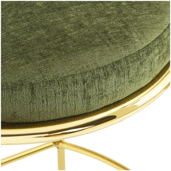 English Elm Celano Velvet Shell Back Barstools with Gold Legs Glam Kitchen Seating Set of 2 N775P268055N