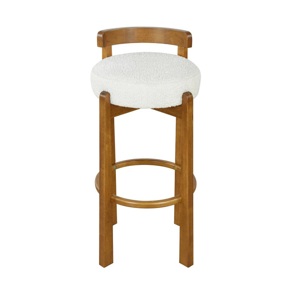 English Elm Elise Rubberwood Barstools Set of 4 Walnut Frame Padded Seat for Kitchen Island N775P277433W-S4