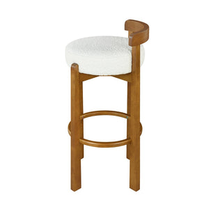 English Elm Elise Rubberwood Barstools Set of 4 Walnut Frame Padded Seat for Kitchen Island N775P277433W-S4