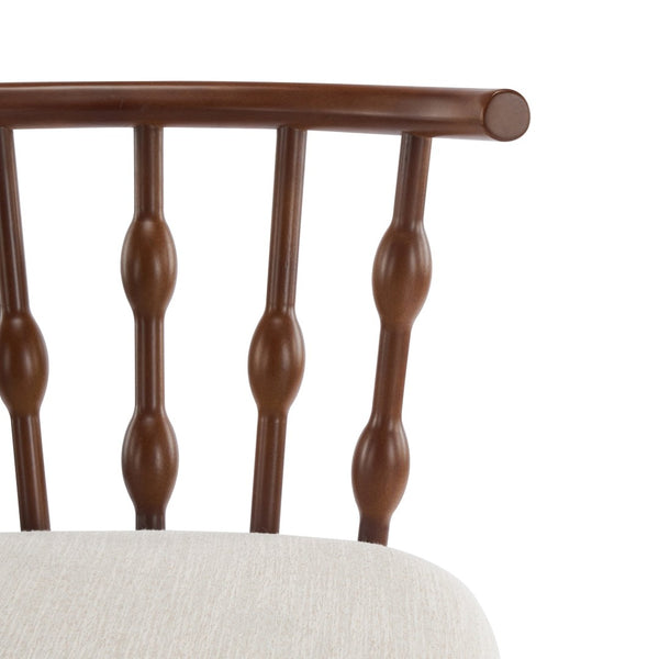 English Elm Doria Rubberwood Barstools Set of 4 Walnut Finish Upholstered Kitchen Island Seating N775P299416W-S4