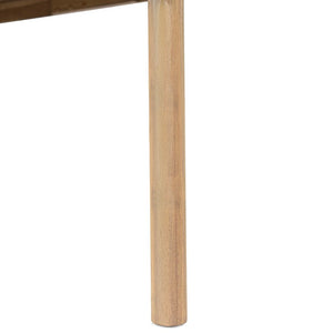 English Elm Visola Solid Acacia Rectangular Outdoor Dining Table Seats Eight with Teak Finish N775P367562G