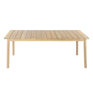 English Elm Visola Solid Acacia Rectangular Outdoor Dining Table Seats Eight with Teak Finish N775P367562G