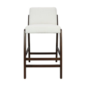 English Elm Eli Rubberwood Barstools Set of 2 Padded Seats Walnut-Toned Frame for Kitchen Islands Dark Walnut N775P372299D