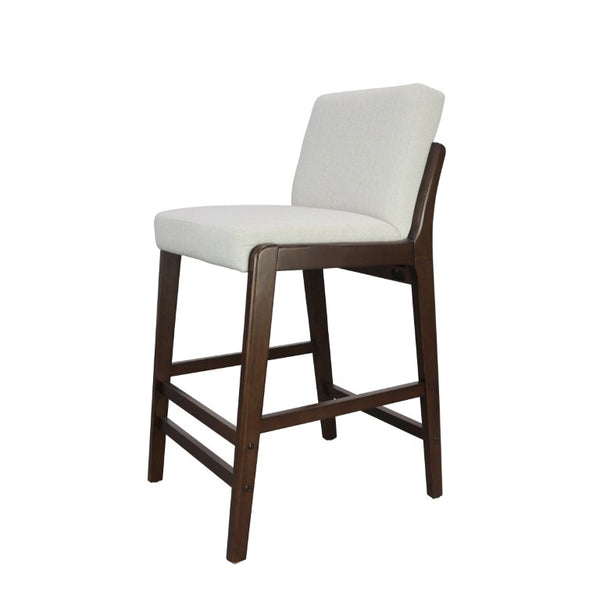 English Elm Eli Rubberwood Barstools Set of 2 Padded Seats Walnut-Toned Frame for Kitchen Islands Dark Walnut N775P372299D