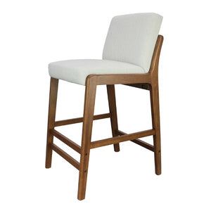 English Elm Eli Rubberwood Barstools Set of 2 Padded Seats Walnut-Toned Frame for Kitchen Islands Walnut N775P372299W