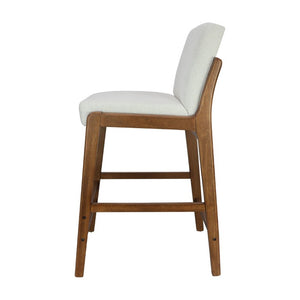 English Elm Eli Rubberwood Barstools Set of 2 Padded Seats Walnut-Toned Frame for Kitchen Islands Walnut N775P372299W