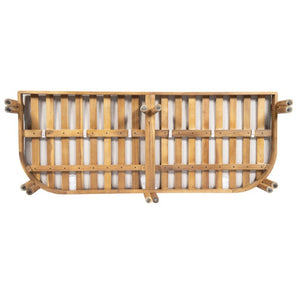 English Elm Cove Solid Acacia Wood Outdoor Sofa Three Seat Teak Finish with UV Resistant Cushions N775P372544T