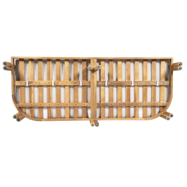 English Elm Cove Solid Acacia Wood Outdoor Sofa Three Seat Teak Finish with UV Resistant Cushions N775P372544T