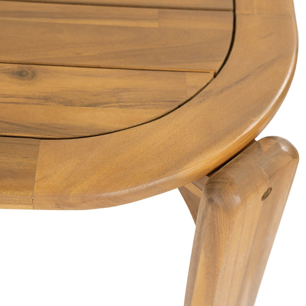 English Elm Kaja Solid Acacia Outdoor Dining Table with Slat Top and Teak Grain Finish N775P374500T