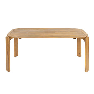 English Elm Kaja Solid Acacia Outdoor Dining Table with Slat Top and Teak Grain Finish N775P374500T