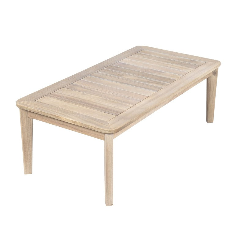 English Elm Hartford Outdoor Solid Acacia Wood Coffee Table with Spliced Grain Patio Design N775P380694T