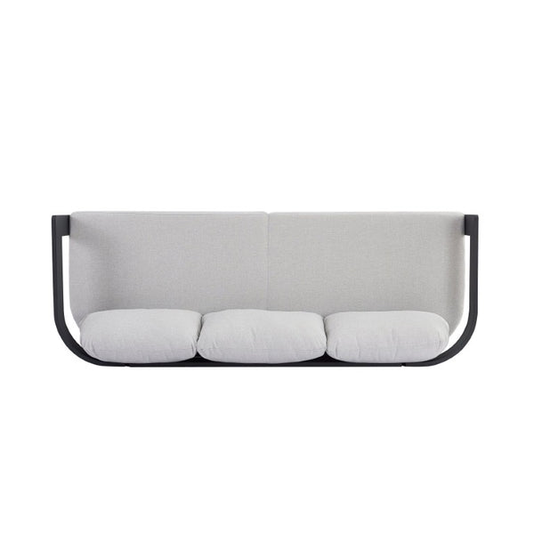 English Elm Elvis Outdoor Three Seat Sofa Powder Coated Aluminum Frame with Olefin Cushions N775P385798G