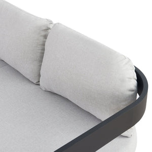 English Elm Elvis Outdoor Three Seat Sofa Powder Coated Aluminum Frame with Olefin Cushions N775P385798G