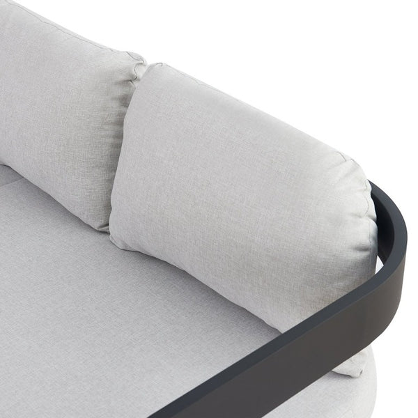 English Elm Elvis Outdoor Three Seat Sofa Powder Coated Aluminum Frame with Olefin Cushions N775P385798G