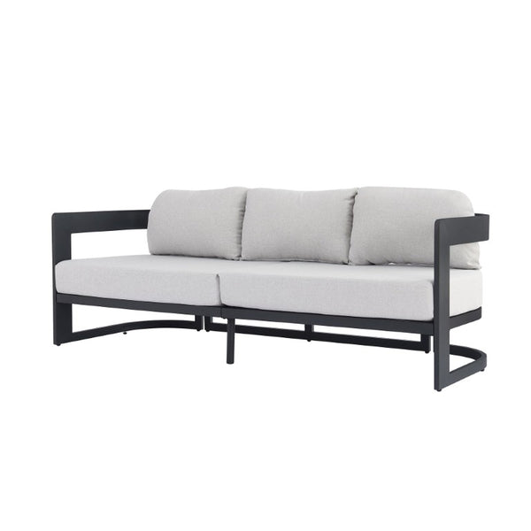English Elm Elvis Outdoor Three Seat Sofa Powder Coated Aluminum Frame with Olefin Cushions N775P385798G