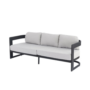 English Elm Elvis Outdoor Three Seat Sofa Powder Coated Aluminum Frame with Olefin Cushions N775P385798G