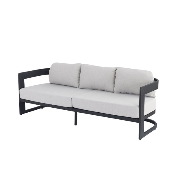 English Elm Elvis Outdoor Three Seat Sofa Powder Coated Aluminum Frame with Olefin Cushions N775P385798G
