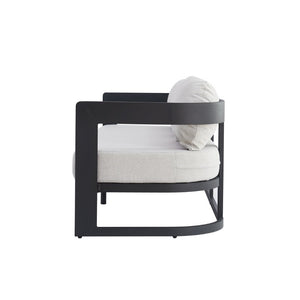 English Elm Elvis Outdoor Three Seat Sofa Powder Coated Aluminum Frame with Olefin Cushions N775P385798G