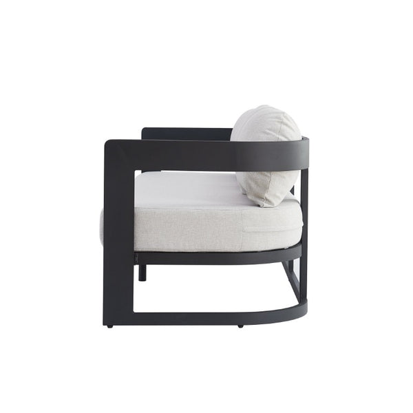 English Elm Elvis Outdoor Three Seat Sofa Powder Coated Aluminum Frame with Olefin Cushions N775P385798G