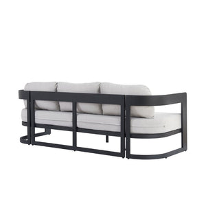 English Elm Elvis Outdoor Three Seat Sofa Powder Coated Aluminum Frame with Olefin Cushions N775P385798G