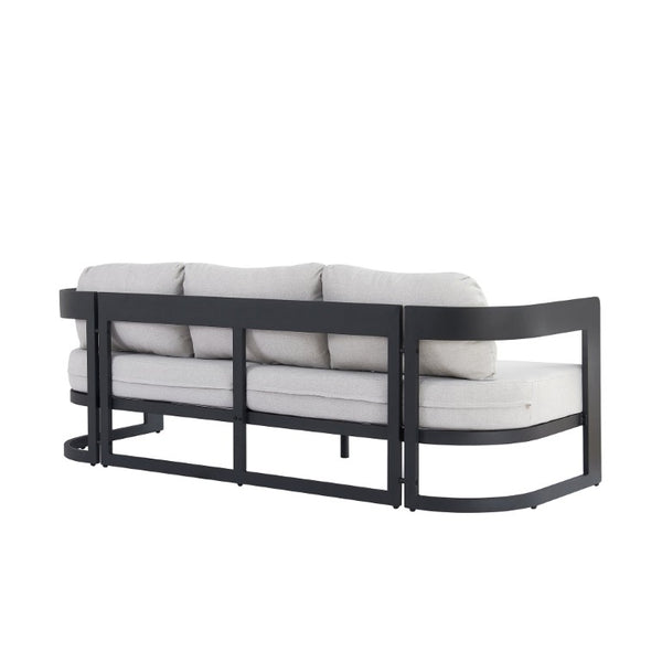 English Elm Elvis Outdoor Three Seat Sofa Powder Coated Aluminum Frame with Olefin Cushions N775P385798G