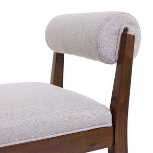 English Elm Elowen Rubberwood Counter Stools Sand Fabric Cylindrical Backrest for Kitchen Islands Set of 4 N775P386408D-S4