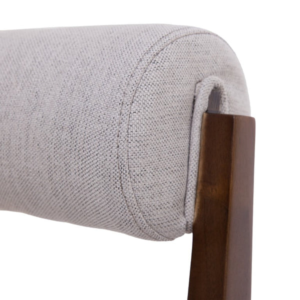 English Elm Elowen Rubberwood Counter Stools Sand Fabric Cylindrical Backrest for Kitchen Islands Set of 4 N775P386408D-S4