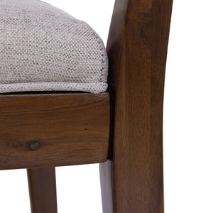 English Elm Elowen Rubberwood Counter Stools Sand Fabric Cylindrical Backrest for Kitchen Islands Set of 4 N775P386408D-S4