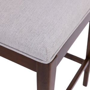 English Elm Elowen Rubberwood Counter Stools Sand Fabric Cylindrical Backrest for Kitchen Islands Set of 2 N775P386408D