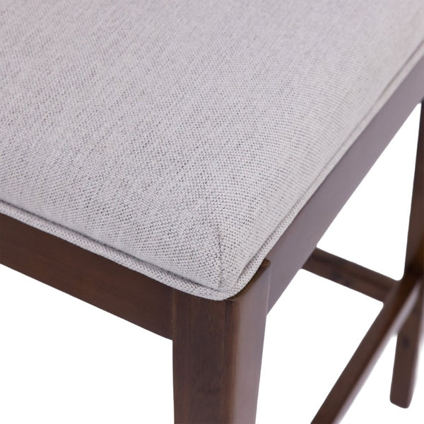 English Elm Elowen Rubberwood Counter Stools Sand Fabric Cylindrical Backrest for Kitchen Islands Set of 2 N775P386408D