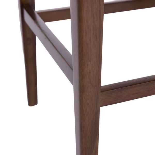 English Elm Elowen Rubberwood Counter Stools Sand Fabric Cylindrical Backrest for Kitchen Islands Set of 2 N775P386408D