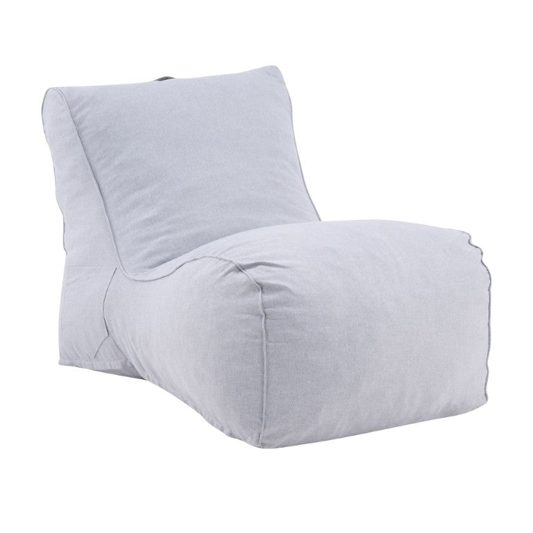 English Elm Moira Outdoor Bean Bag Lounge Chair Olefin Fabric Shredded Foam Fill Patio Seating Gray N775P392885G