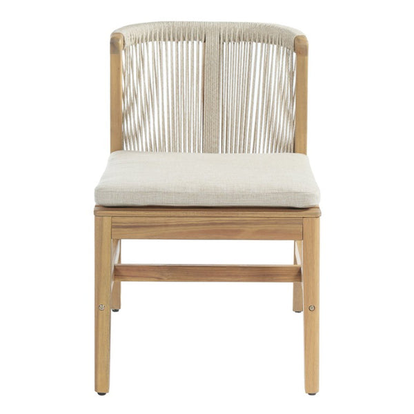 English Elm Louie Outdoor Acacia Wood 9 Piece Dining Set with Hand Woven Rope Chairs for Patios N775P395136B-8_N775P367562G