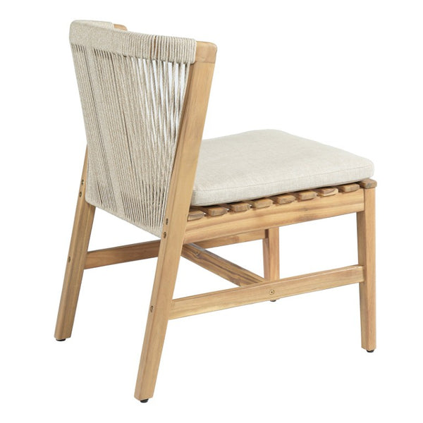 English Elm Louie Outdoor Acacia Wood 9 Piece Dining Set with Hand Woven Rope Chairs for Patios N775P395136B-8_N775P367562G