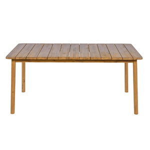 English Elm Wingate Solid Acacia Wood Outdoor Dining Set Seats Six with Slatted Armchairs N775P402299T-6_N775P235144T