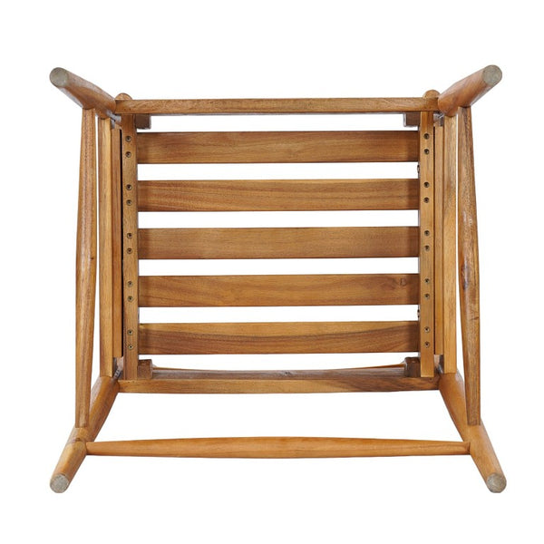 English Elm Wingate Outdoor Slatted Acacia Wood Dining Chairs Teak Finish Patio Set of 2 N775P402299T
