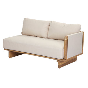 English Elm Jun Outdoor Acacia Wood Sectional Sofa Teak Finish Modular Corner Patio Seating V Shape (without table) N775P405634S