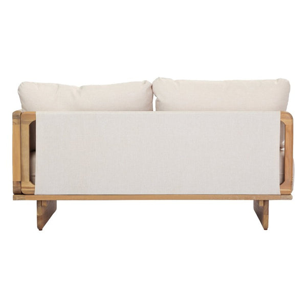 English Elm Jun Outdoor Acacia Wood Sectional Sofa Teak Finish Modular Corner Patio Seating V Shape (without table) N775P405634S