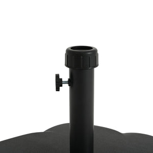 English Elm Hex Concrete Core Resin Patio Umbrella Base 65 Pound Weather Resistant Stand N775P407209B