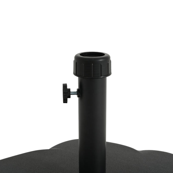 English Elm Hex Concrete Core Resin Patio Umbrella Base 65 Pound Weather Resistant Stand N775P407209B