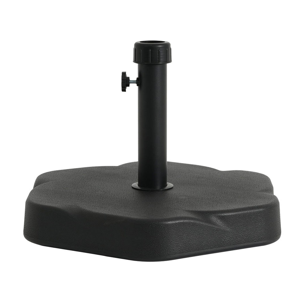 English Elm Hex Concrete Core Resin Patio Umbrella Base 65 Pound Weather Resistant Stand N775P407209B