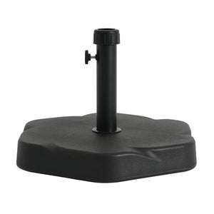 English Elm Hex Concrete Core Resin Patio Umbrella Base 65 Pound Weather Resistant Stand N775P407209B