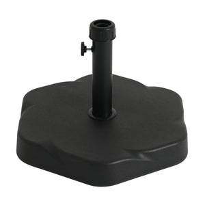 English Elm Hex Concrete Core Resin Patio Umbrella Base 65 Pound Weather Resistant Stand N775P407209B