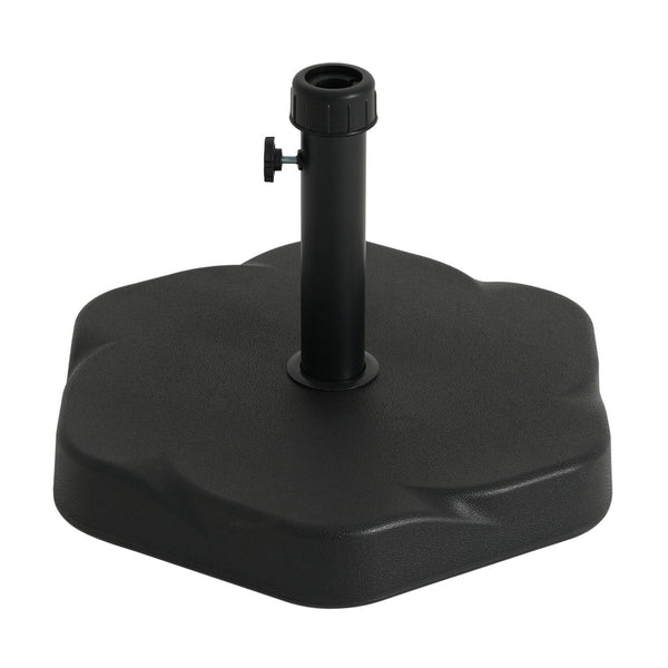 English Elm Hex Concrete Core Resin Patio Umbrella Base 65 Pound Weather Resistant Stand N775P407209B