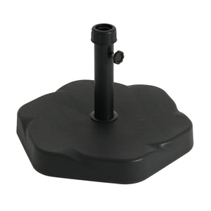 English Elm Hex Concrete Core Resin Patio Umbrella Base 65 Pound Weather Resistant Stand N775P407209B