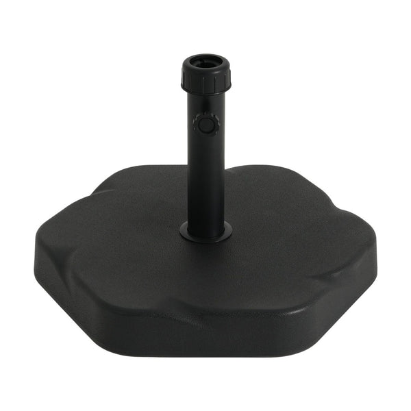 English Elm Hex Concrete Core Resin Patio Umbrella Base 65 Pound Weather Resistant Stand N775P407209B