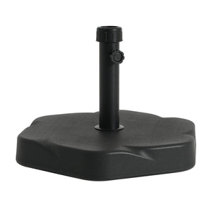 English Elm Hex Concrete Core Resin Patio Umbrella Base 65 Pound Weather Resistant Stand N775P407209B
