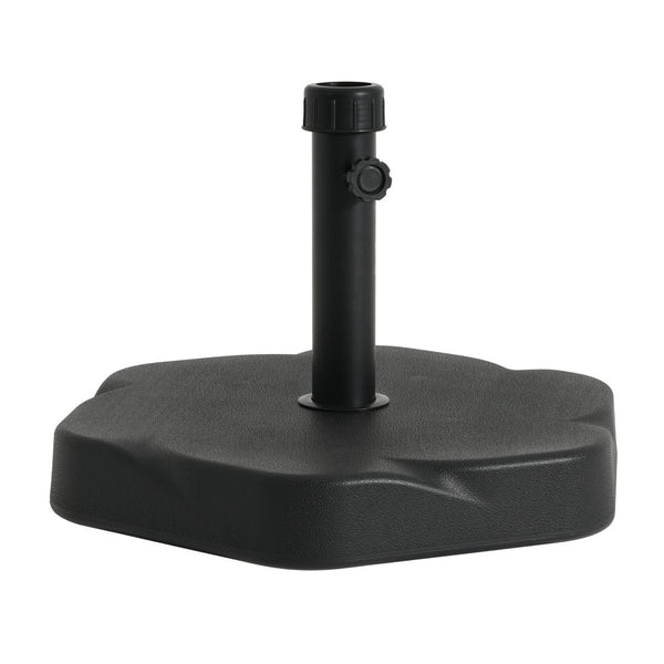 English Elm Hex Concrete Core Resin Patio Umbrella Base 65 Pound Weather Resistant Stand N775P407209B