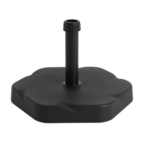 English Elm Hex Concrete Core Resin Patio Umbrella Base 65 Pound Weather Resistant Stand N775P407209B