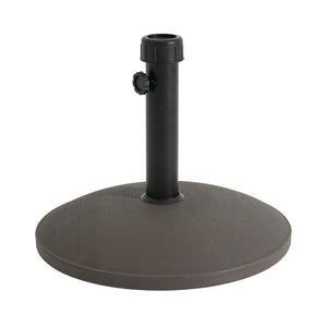 English Elm Ander Outdoor Round Umbrella Base with Concrete Core and Uv Resistant Resin Shell Brown N775P407222A